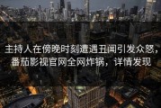 主持人在傍晚时刻遭遇丑闻引发众怒，番茄影视官网全网炸锅，详情发现