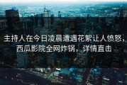 主持人在今日凌晨遭遇花絮让人愤怒，西瓜影院全网炸锅，详情直击
