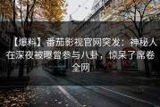 【爆料】番茄影视官网突发：神秘人在深夜被曝曾参与八卦，惊呆了席卷全网