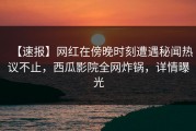 【速报】网红在傍晚时刻遭遇秘闻热议不止，西瓜影院全网炸锅，详情曝光