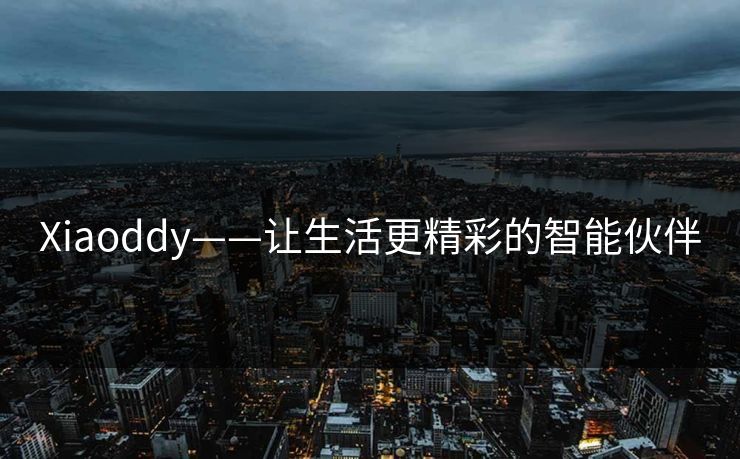 Xiaoddy——让生活更精彩的智能伙伴 Xiaoddy——让生活更精彩的智能伙伴